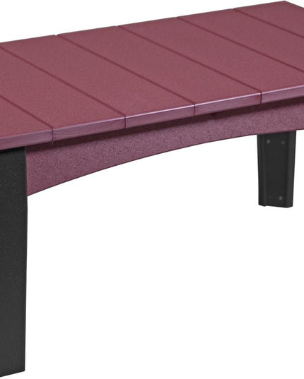 LuxCraft Island Coffee Table (Cherrywood & Black)