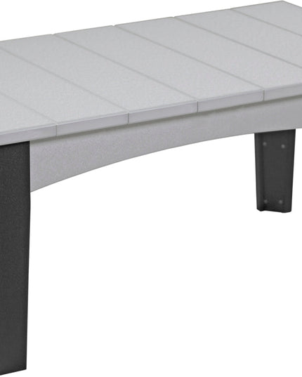 LuxCraft Island Coffee Table (Dove Gray & Black)