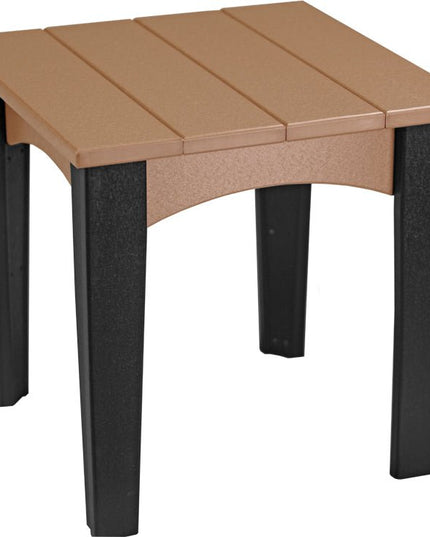LuxCraft Island End Table (Cedar & Black)
