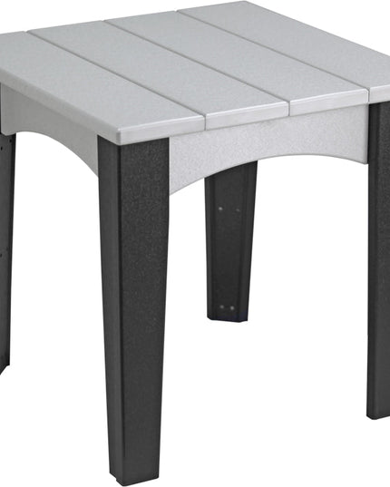 LuxCraft Island End Table (Dove Gray & Black)