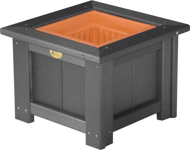 LuxCraft Poly 15" Square Planter (Black)