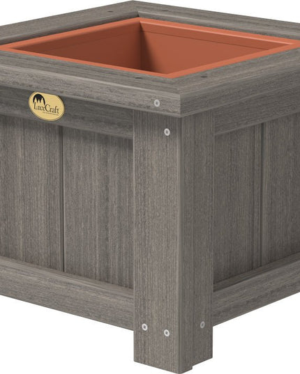 LuxCraft Poly 15" Square Planter (Coastal Gray)