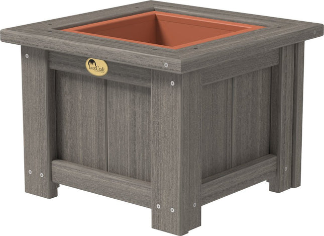 LuxCraft Poly 15" Square Planter (Coastal Gray)