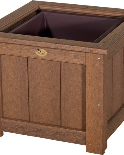 LuxCraft Poly 24" Square Planter (Antique Mahogany)
