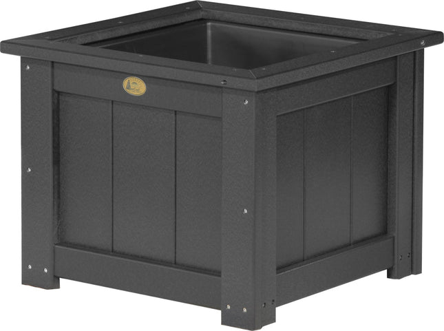 LuxCraft Poly 24" Square Planter (Black)