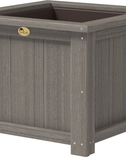 LuxCraft Poly 24" Square Planter (Coastal Gray)