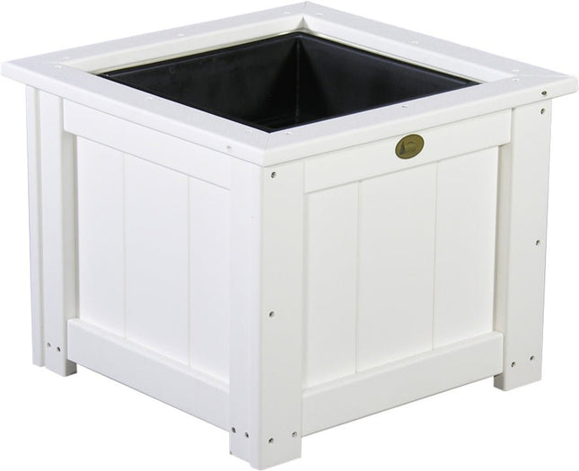 LuxCraft Poly 24" Square Planter (White)