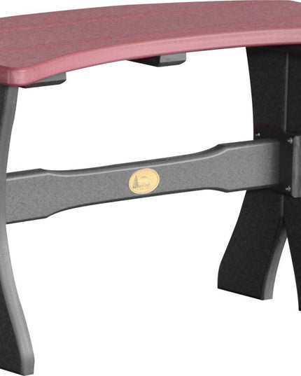 LuxCraft Poly 28" Table  Bench (Cherrywood & Black)