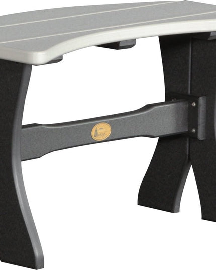 LuxCraft Poly 28" Table  Bench (Dove Gray & Black)