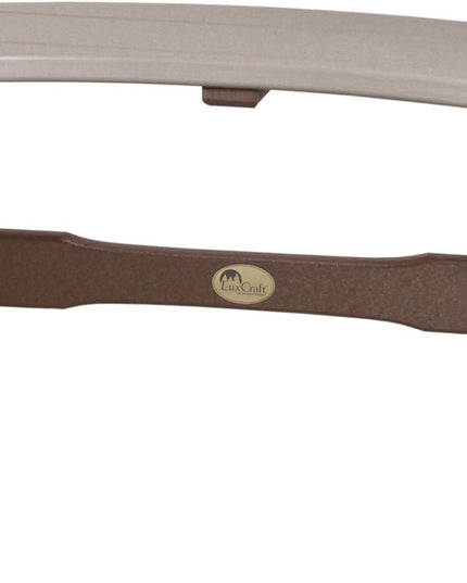 LuxCraft Poly 28" Table  Bench (Weatherwood & Chestnut Brown)