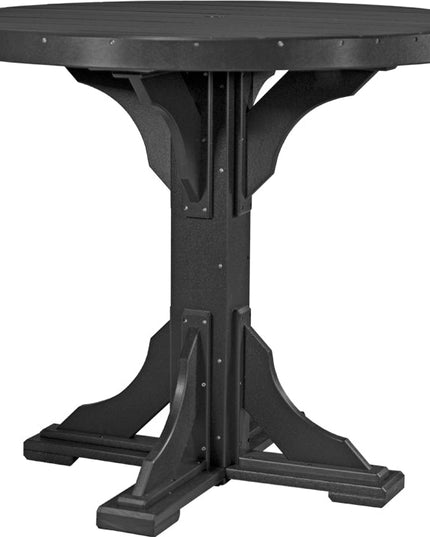LuxCraft 4' Round Table Bkack