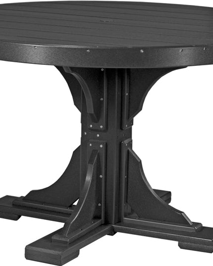 LuxCraft 4' Round Table Black Dining height.