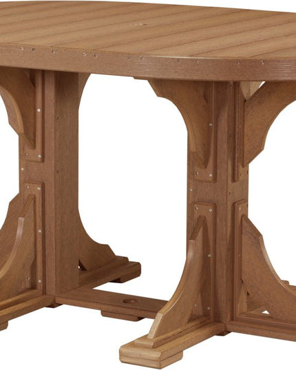 LuxCraft Poly 4 x 6 Oval Table Antique Mahogany Counter Height