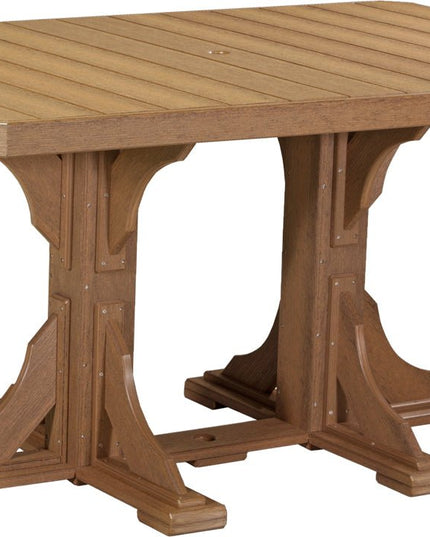 LuxCraft Poly 4x6 Rectangular Table Counter Height (Antique Mahogany)