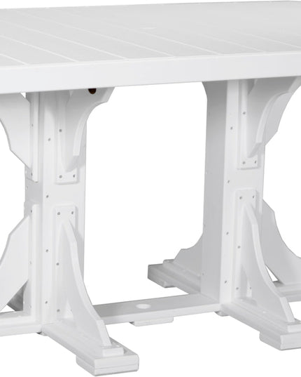 LuxCraft Poly 4x6 Rectangular Table Counter Height (White)