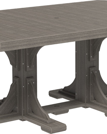 LuxCraft Poly 4x6 Rectangular Table Dining Height (Coastal Gray)