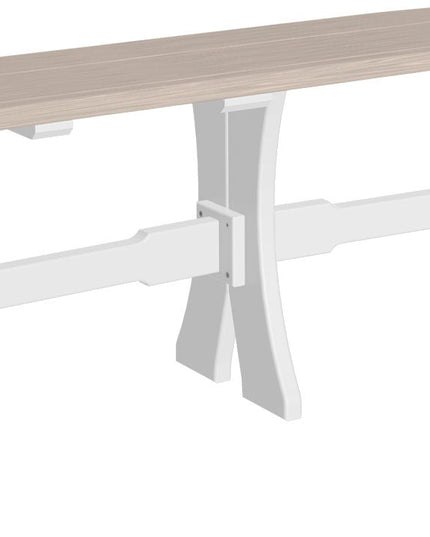 LuxCraft Poly 52" Table  Bench (Birch & White)