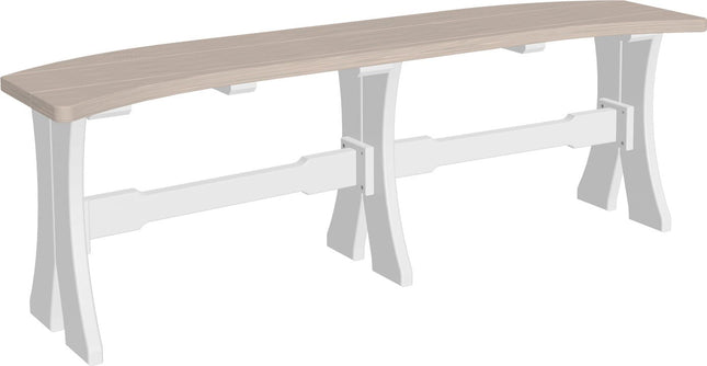 LuxCraft Poly 52" Table  Bench (Birch & White)