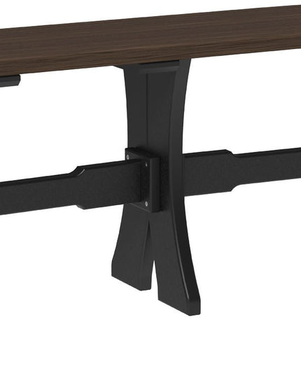 LuxCraft Poly 52" Table  Bench (Brazilian Walnut & Black)