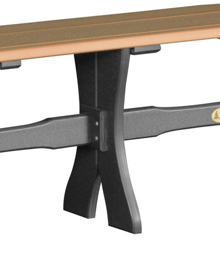 LuxCraft Poly 52" Table  Bench (Cedar & Black)