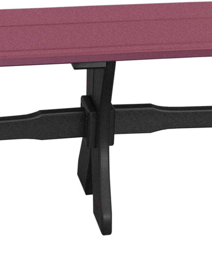 LuxCraft Poly 52" Table  Bench (Cherrywood & Black)