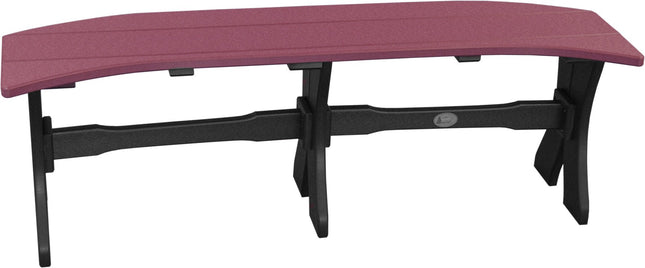 LuxCraft Poly 52" Table  Bench (Cherrywood & Black)