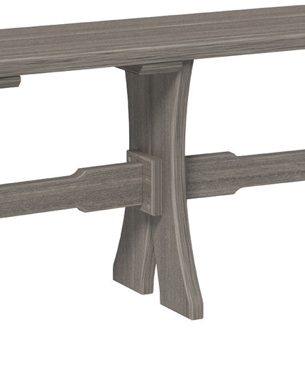 LuxCraft Poly 52" Table  Bench (Coastal Gray)