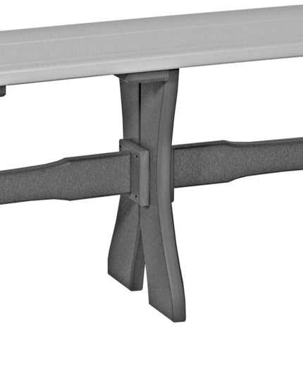 LuxCraft Poly 52" Table  Bench (Dove Gray & Slate)