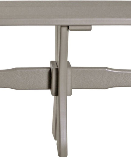 LuxCraft Poly 52" Table  Bench (Weatherwood)