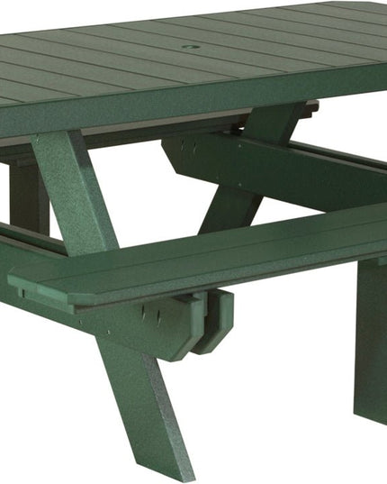 LuxCraft Poly 6' Rectangular Picnic Table (Green)