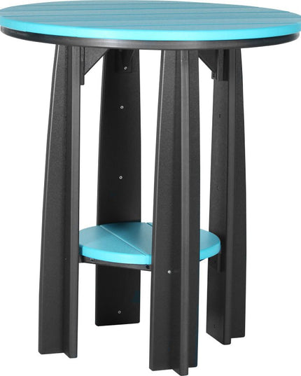 LuxCraft Poly Balcony Table (Aruba Blue & Black)