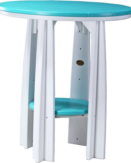 LuxCraft Poly Balcony Table (Aruba Blue & White)