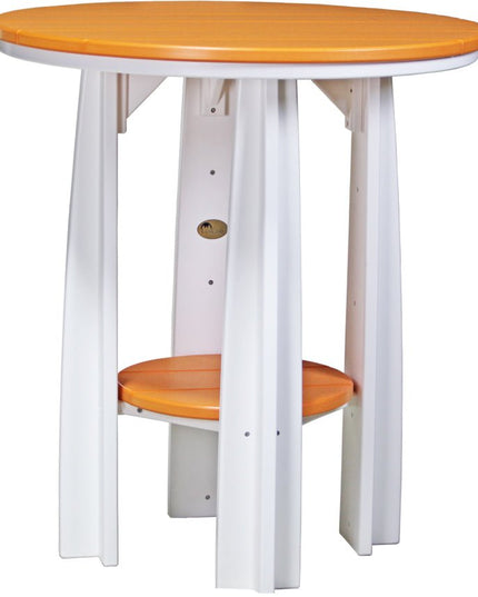 LuxCraft Poly Balcony Table (Tangerine & White)