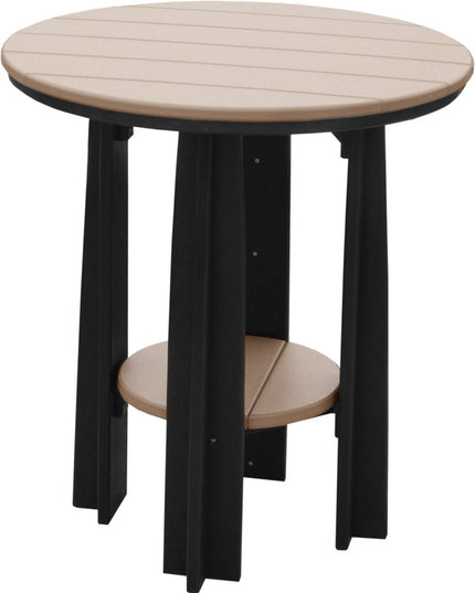LuxCraft Poly Balcony Table (Weatherwood & Black)