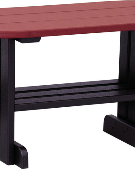 LuxCraft Poly Coffee Table (Cherrywood & Black)