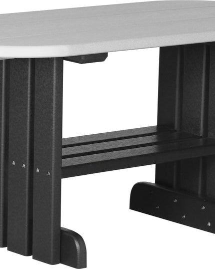 LuxCraft Poly Coffee Table (Dove Gray & Black)