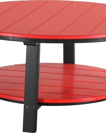 LuxCraft Poly Deluxe Conversation Table (Red & Black)