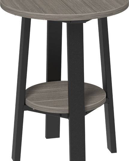 LuxCraft Poly Deluxe End Table (Coastal Gray & Black) 28 Inch