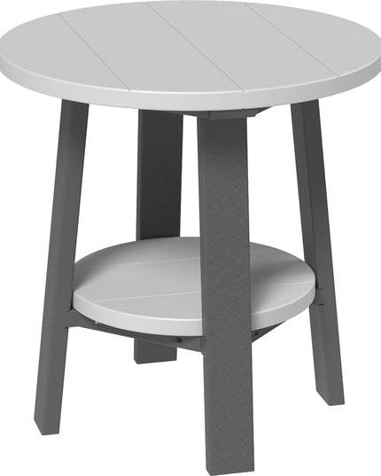LuxCraft Deluxe End Table featured in dove gray and slate