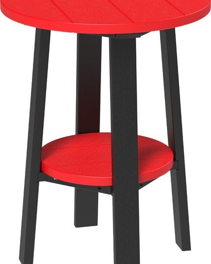 LuxCraft Poly Deluxe End Table (Red & Black) 28 Inch
