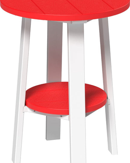 LuxCraft Poly Deluxe End Table (Red & White) 28 Inch