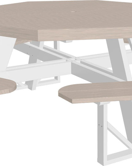 LuxCraft Poly Octagon Picnic Table (Birch & White)