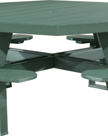LuxCraft Poly Octagon Picnic Table (Green)