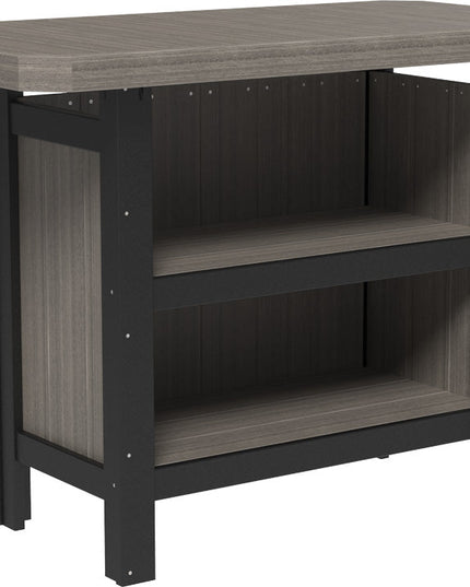 LuxCraft Poly Serving Bar (Coastal Gray & Black)