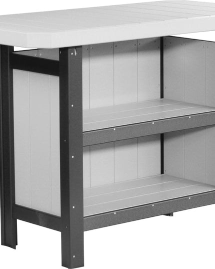 LuxCraft Poly Serving Bar (Dove Gray & Black)