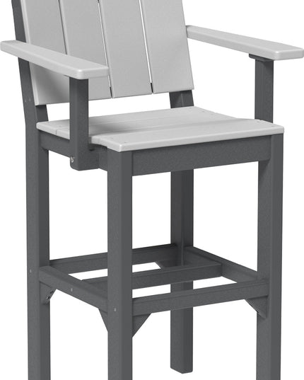 LuxCraft Urban Arm Chair (Bar Height) Dove Gray & Slate