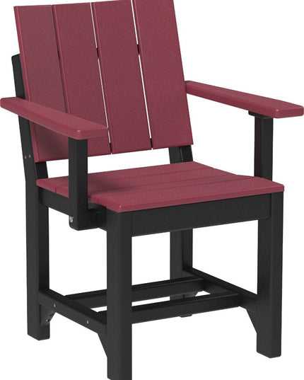 LuxCraft Urban Arm Chair (Dining Height) Cherrywood & Black