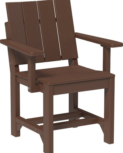 LuxCraft Urban Arm Chair (Dining Height) Chestnut Brown
