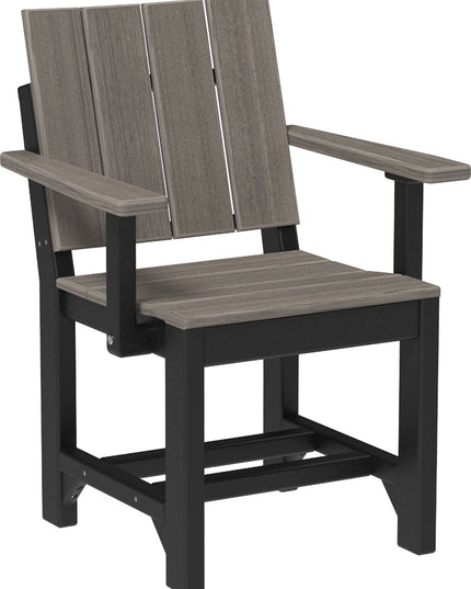 LuxCraft Urban Arm Chair (Dining Height) Coastal Gray & Black