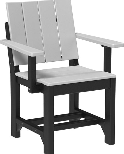 LuxCraft Urban Arm Chair (Dining Height) Dove Gray & Black